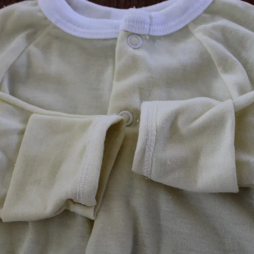 Vintage McBaby McDonalds Polyester Sleep Gown Yellow Gender Neutral 0-6 months‎